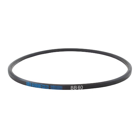 D&D BB60 Double-Sided V-Belt, 64 3/5 in Outside Length, 21/32 in Top Width, 17/32 in Thickness, 1 Ribs BB60